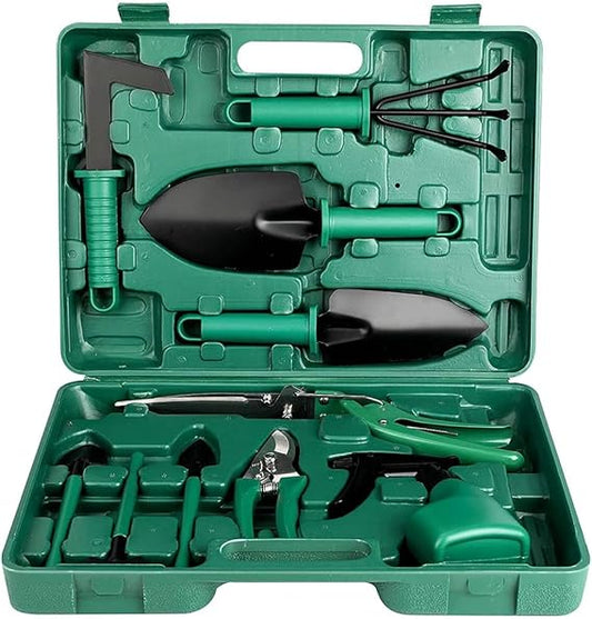 CAJA DE HERRAMIENTA PARA JARDIN 10 PIEZAS