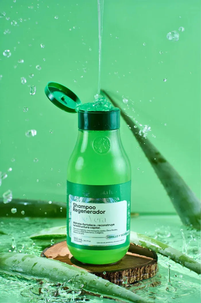 Shampoo Regenerador Aloe Vera Menta Hair 550 ml