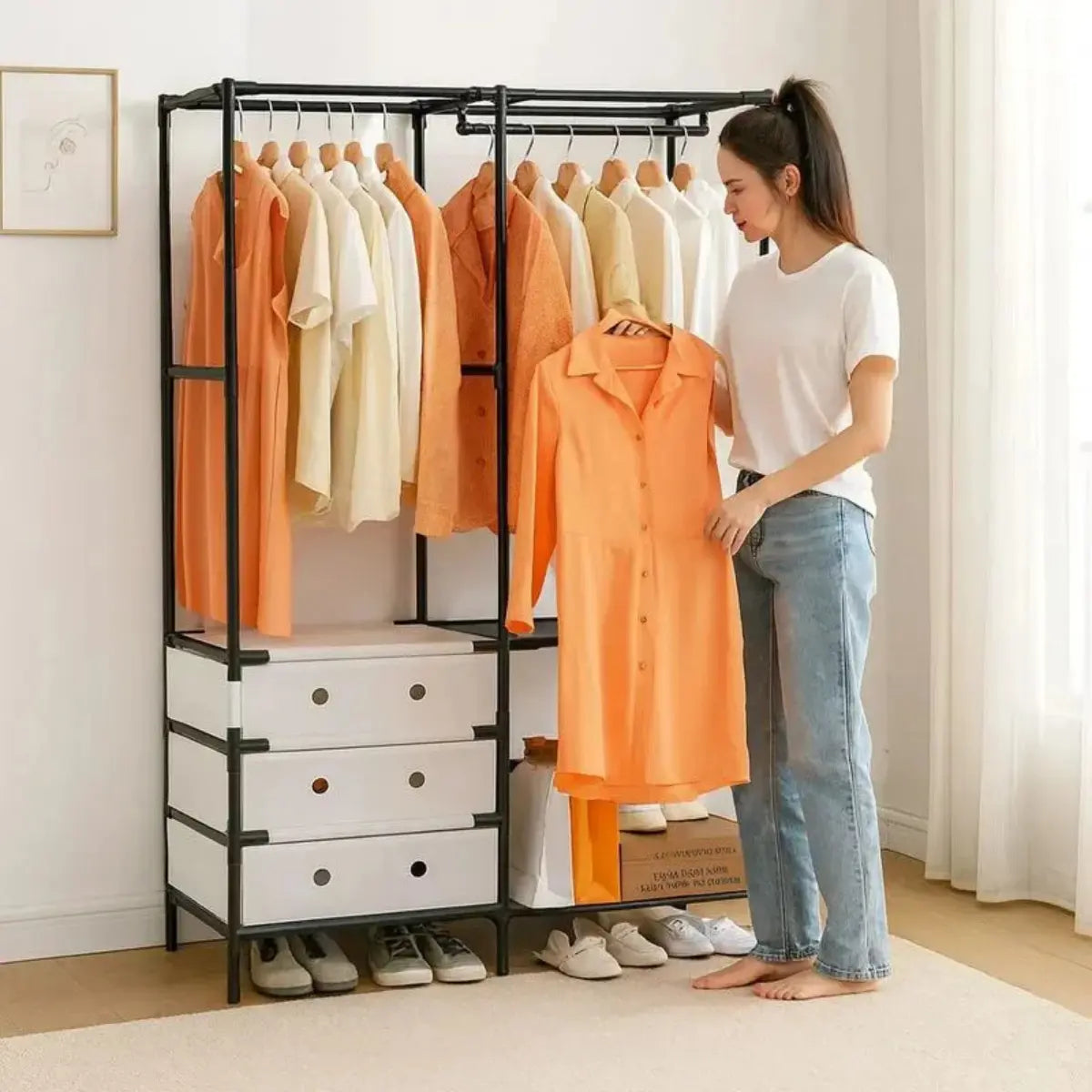 ORGANIZADOR PERCHERO DE ROPA Y ZAPATOS