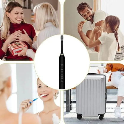 CEPILLO DE DIENTE ELECTRICO SONICO RECARGABLE X3 CON 4 CABEZALES