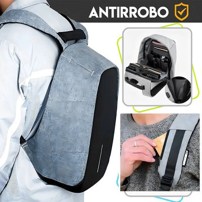 BOLSO, MOCHILA ANTIRROBO CONECTOR USB