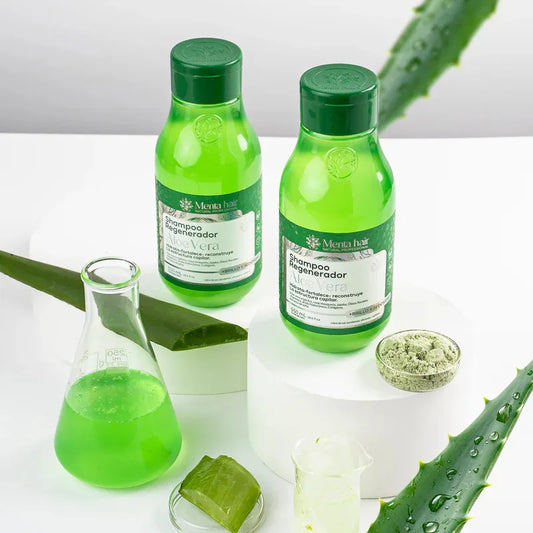 Shampoo Regenerador Aloe Vera Menta Hair 550 ml