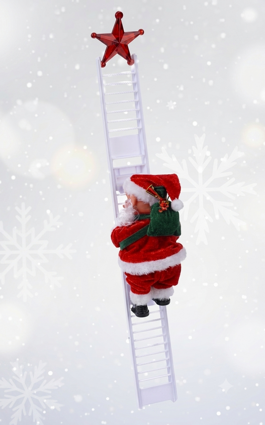 Papa Noel sube y baja escalera musical