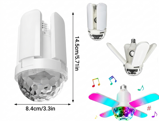 Foco de 4 Hojas con Esfera Mágica RGB