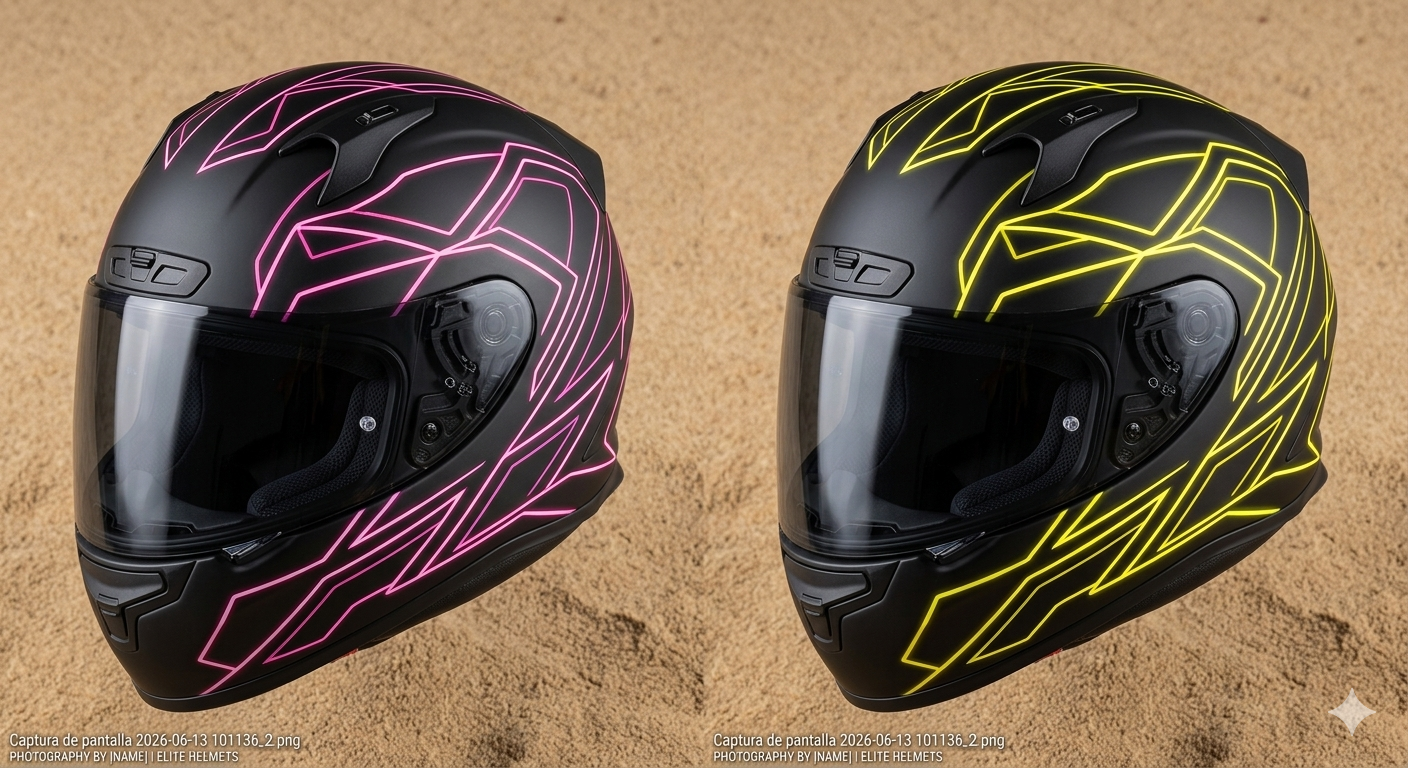Tira LED Intermitente para Casco de Motocicleta