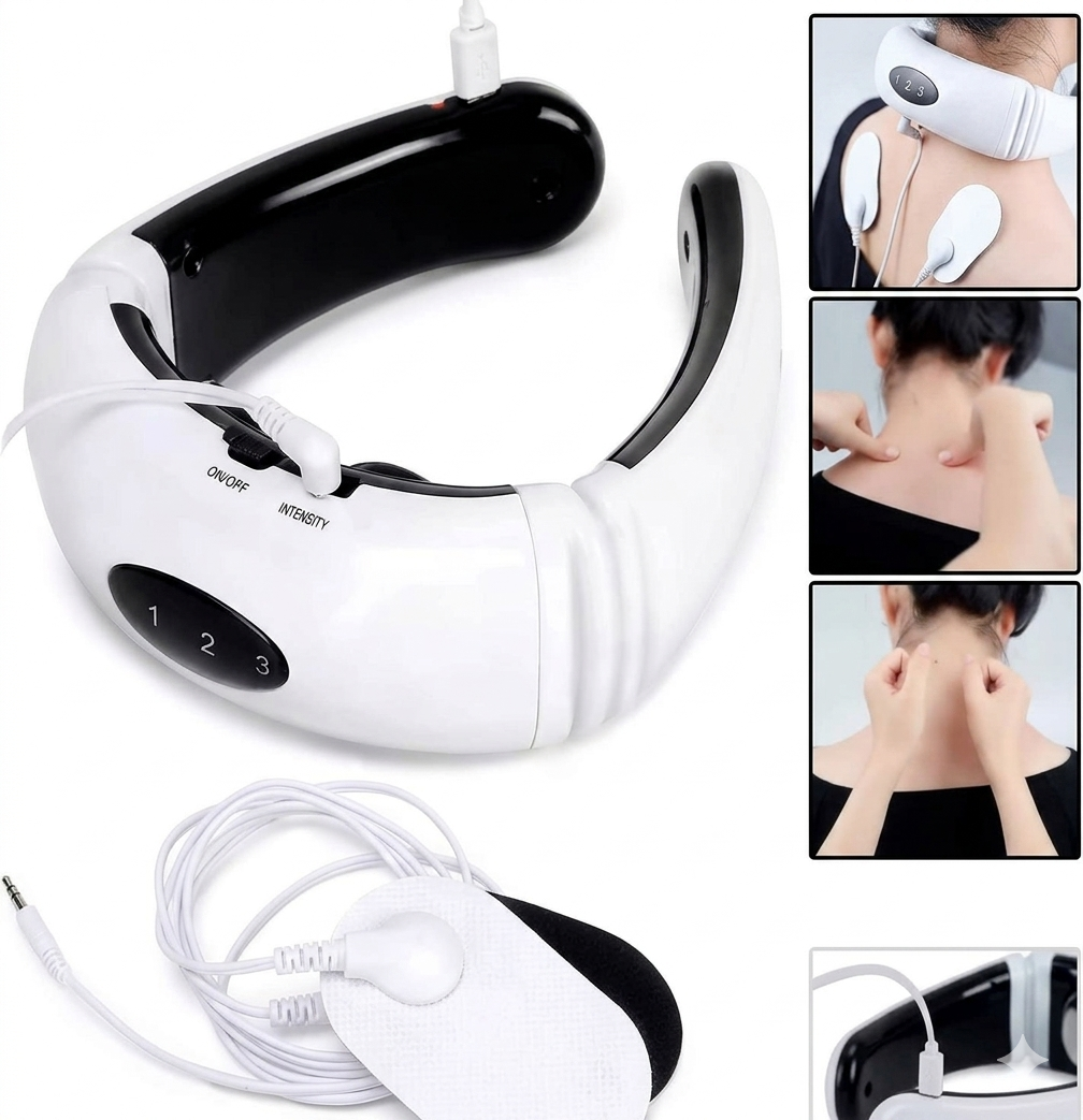 Masajeador de cuello con 2 electrodos