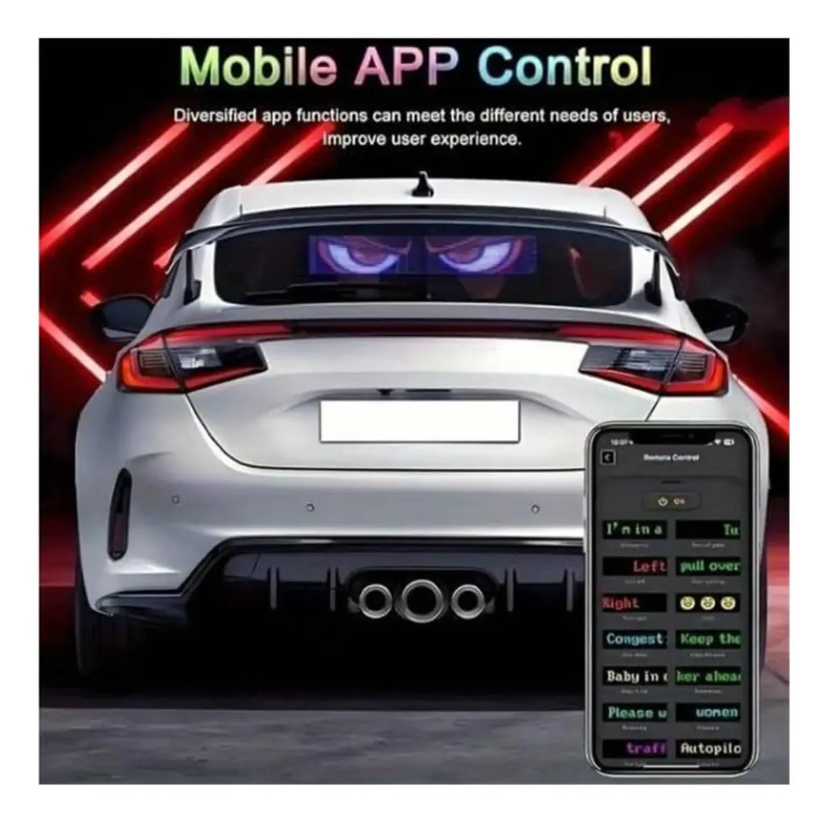 Luces LED Cejas Enojadas para Auto