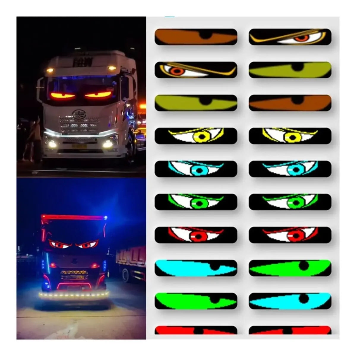 Luces LED Cejas Enojadas para Auto