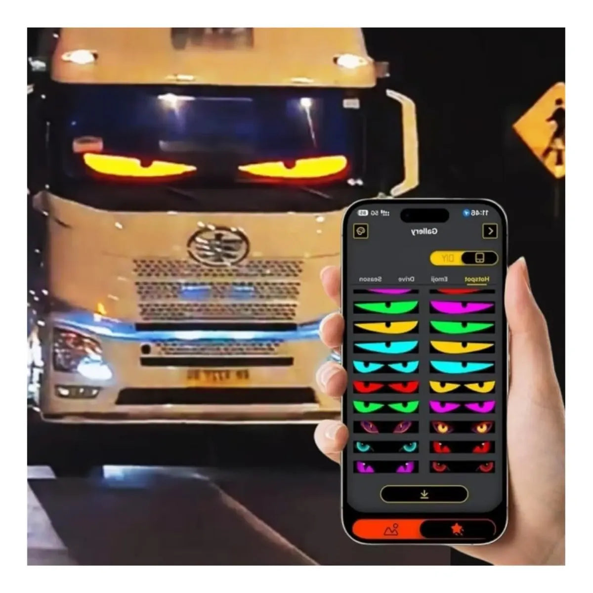 Luces LED Cejas Enojadas para Auto