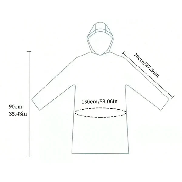 Poncho capa protector para lluvia
