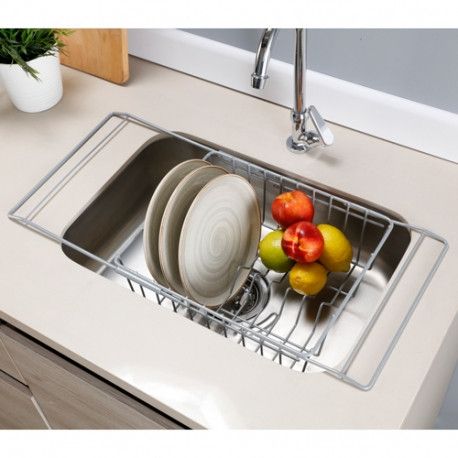 Escurridor de platos expandible para fregadero