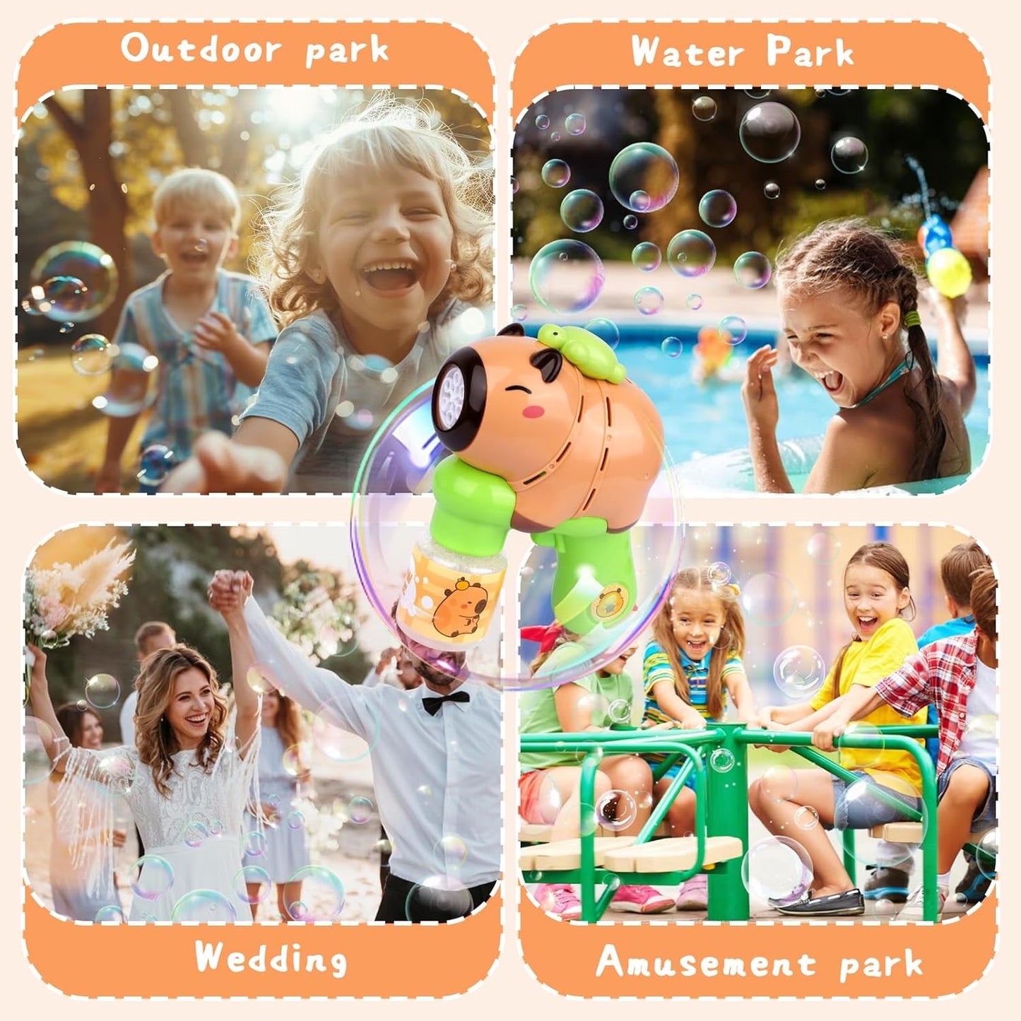 Pistola de burbujas de capibara