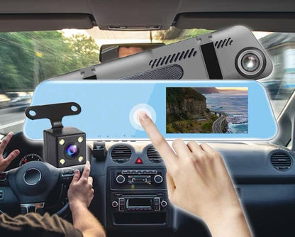 Espejo Retrovisor Dual Camara Tactil