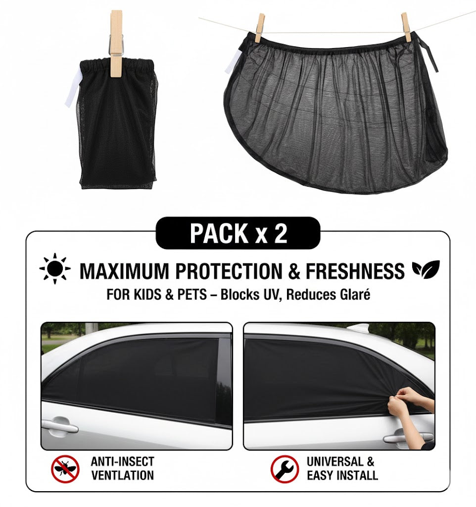 Malla de tela para ventana de carro x 2