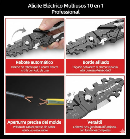 Alicate electricidad 10 en 1 multiusos